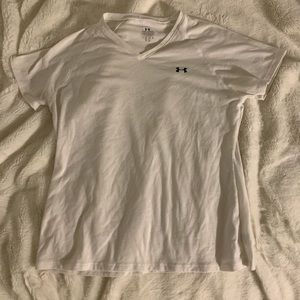 White tee by UA